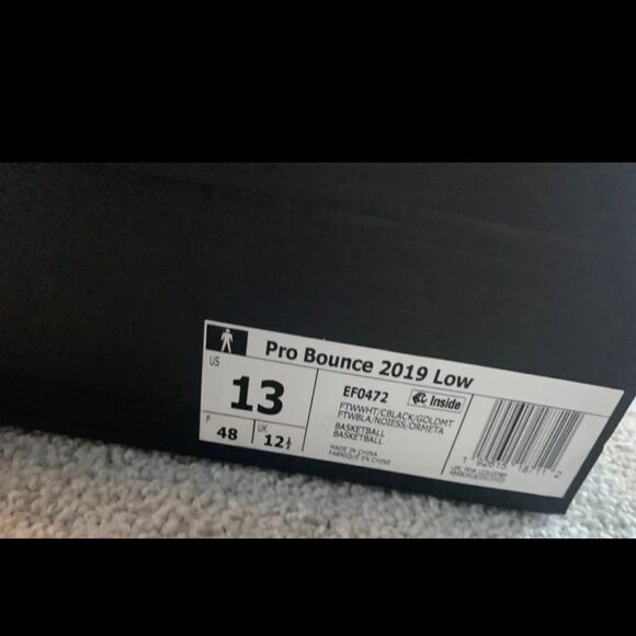 ADIDAS
PRO BOUNCE 2019 LOW WHITE
Sz13no box